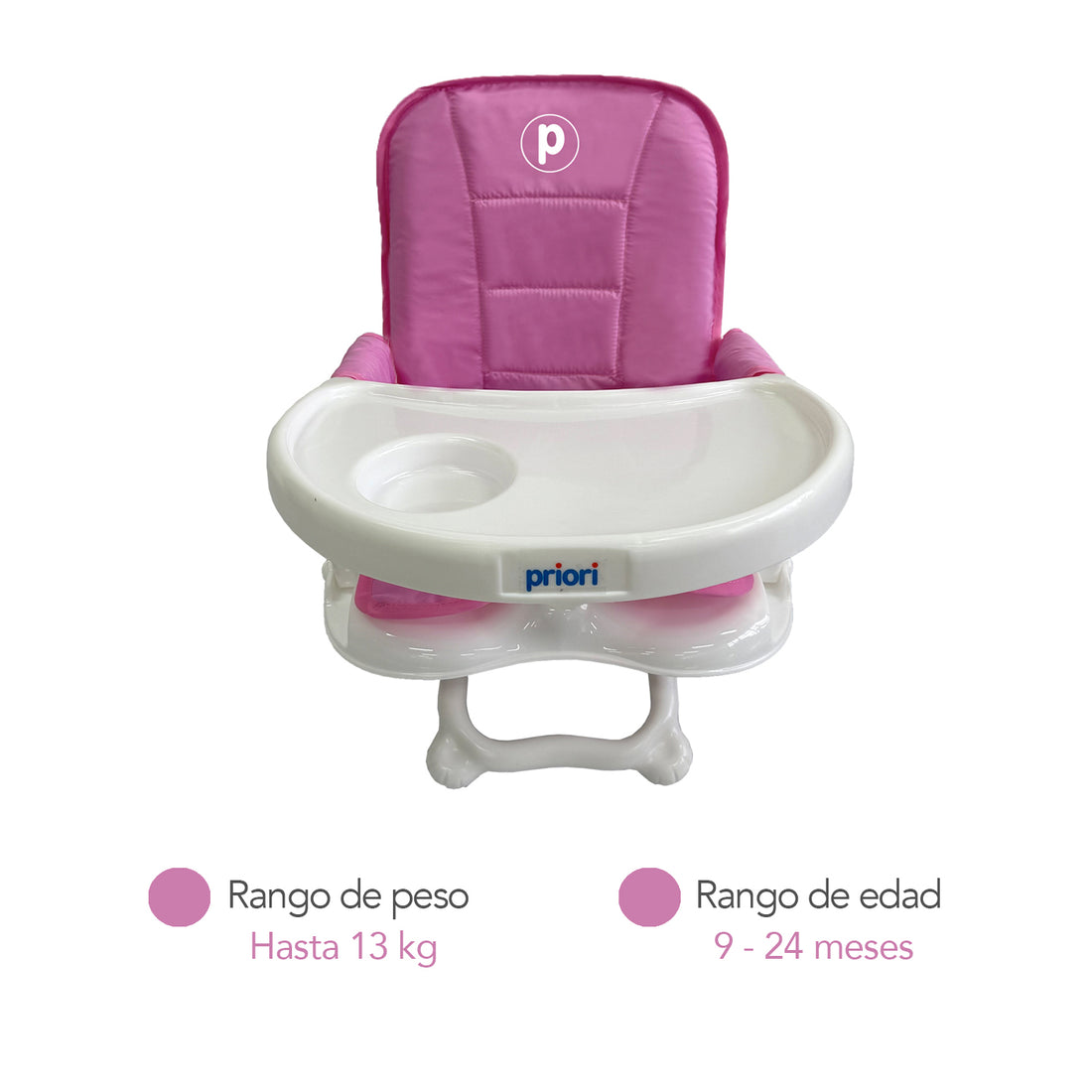 Comedor portátil para bebé - Trona London Rosa Priori
