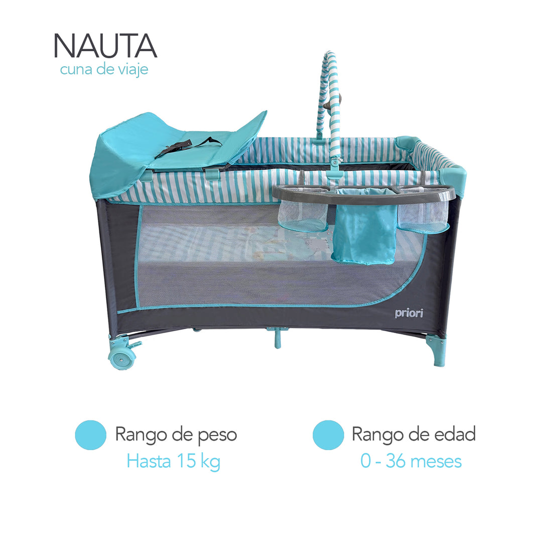 Cuna de viaje, Nauta, Azul, Priori